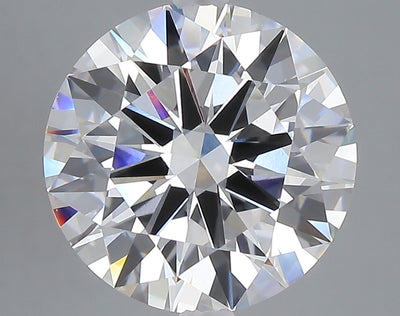 5.01 carat round lab grown diamond E color VVS2 clarity