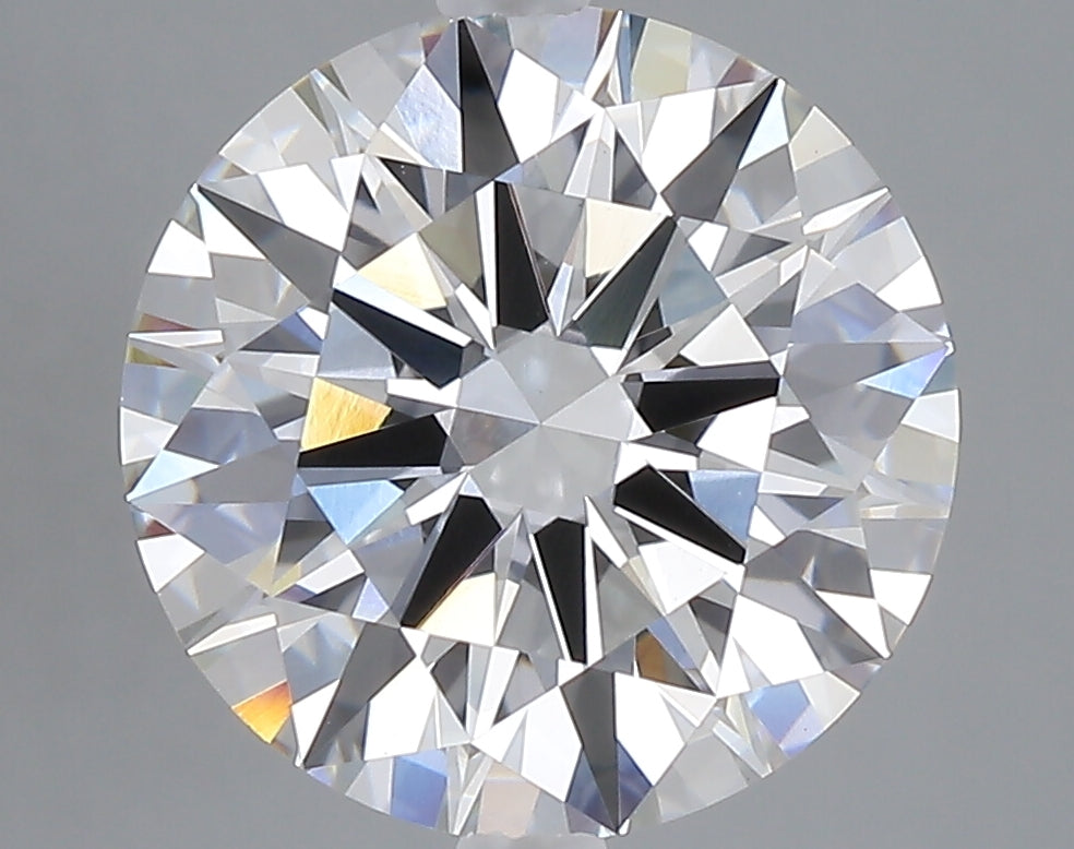 5.08 carat round lab grown diamond E color VVS2 clarity