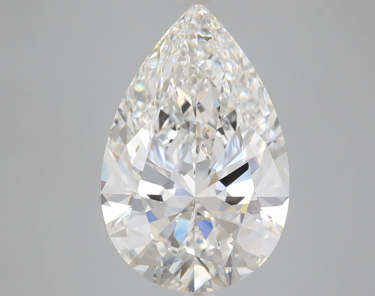 7.75 carat pear lab grown diamond F color VS1 clarity