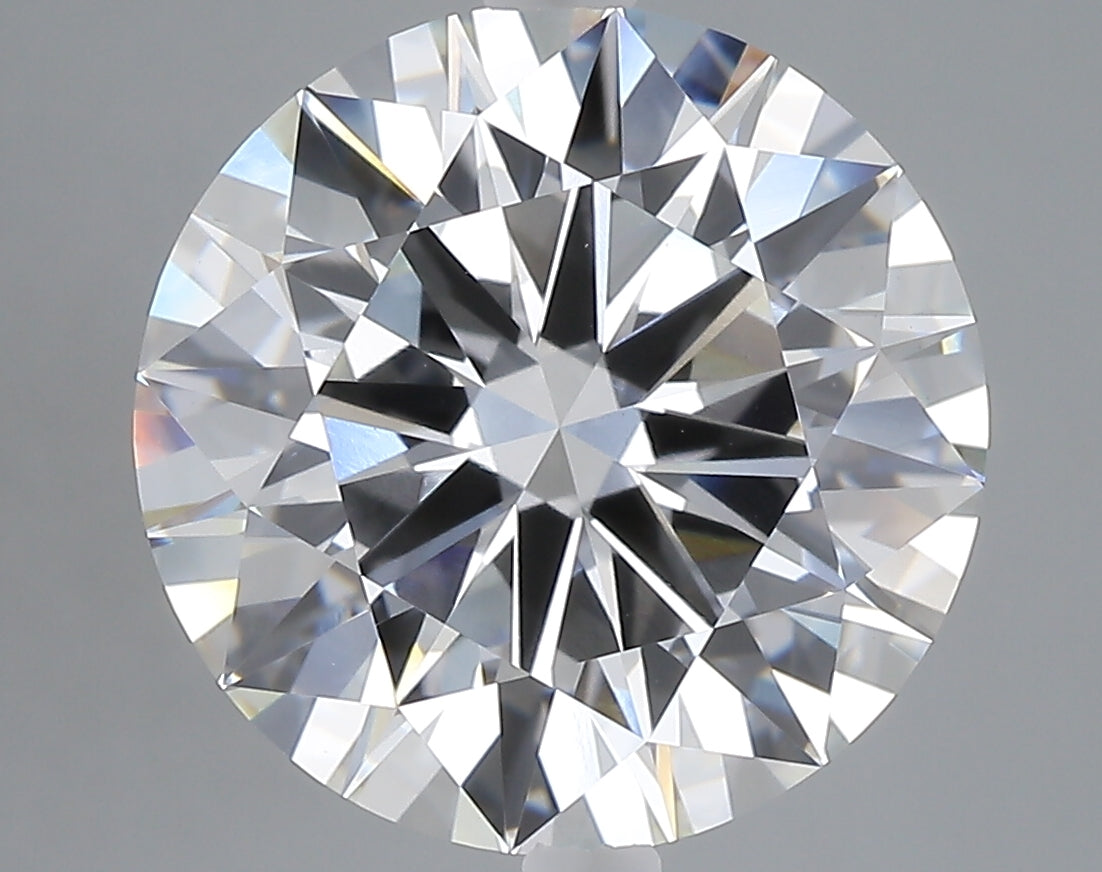 6.60 carat round lab grown diamond E color VVS2 clarity