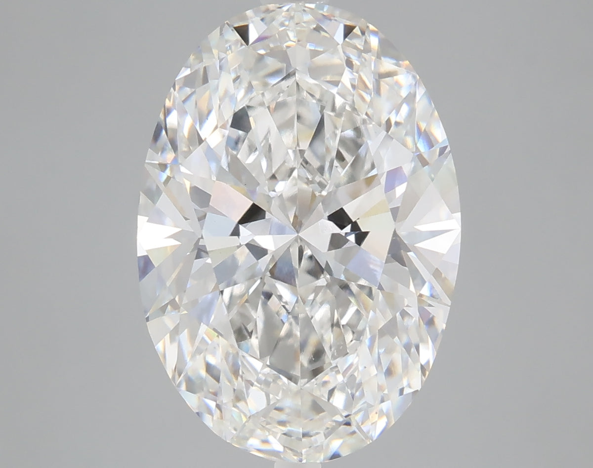 6.04 carat oval lab grown diamond E color VS1 clarity