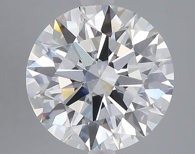 5.04 carat round lab grown diamond E color VVS2 clarity