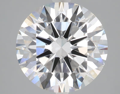 5.02 carat round lab grown diamond E color VVS2 clarity