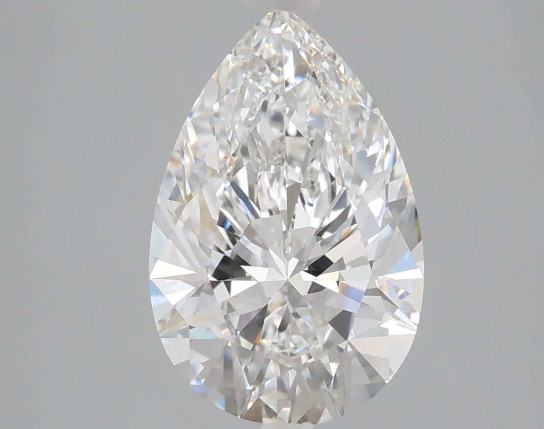 3.09 carat pear lab grown diamond E color VVS2 clarity