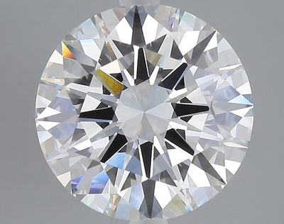 5.02 carat round lab grown diamond E color VVS2 clarity