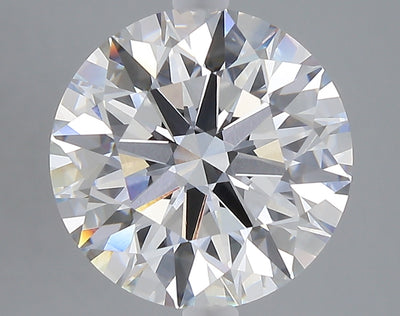 5.06 carat round lab grown diamond F color VVS2 clarity