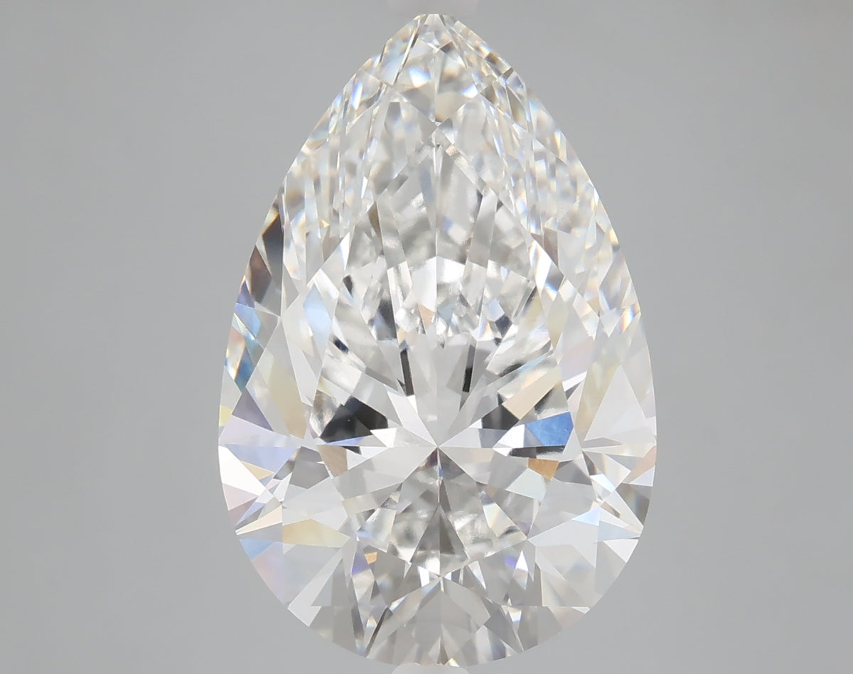 8.07 carat pear lab grown diamond F color VS1 clarity