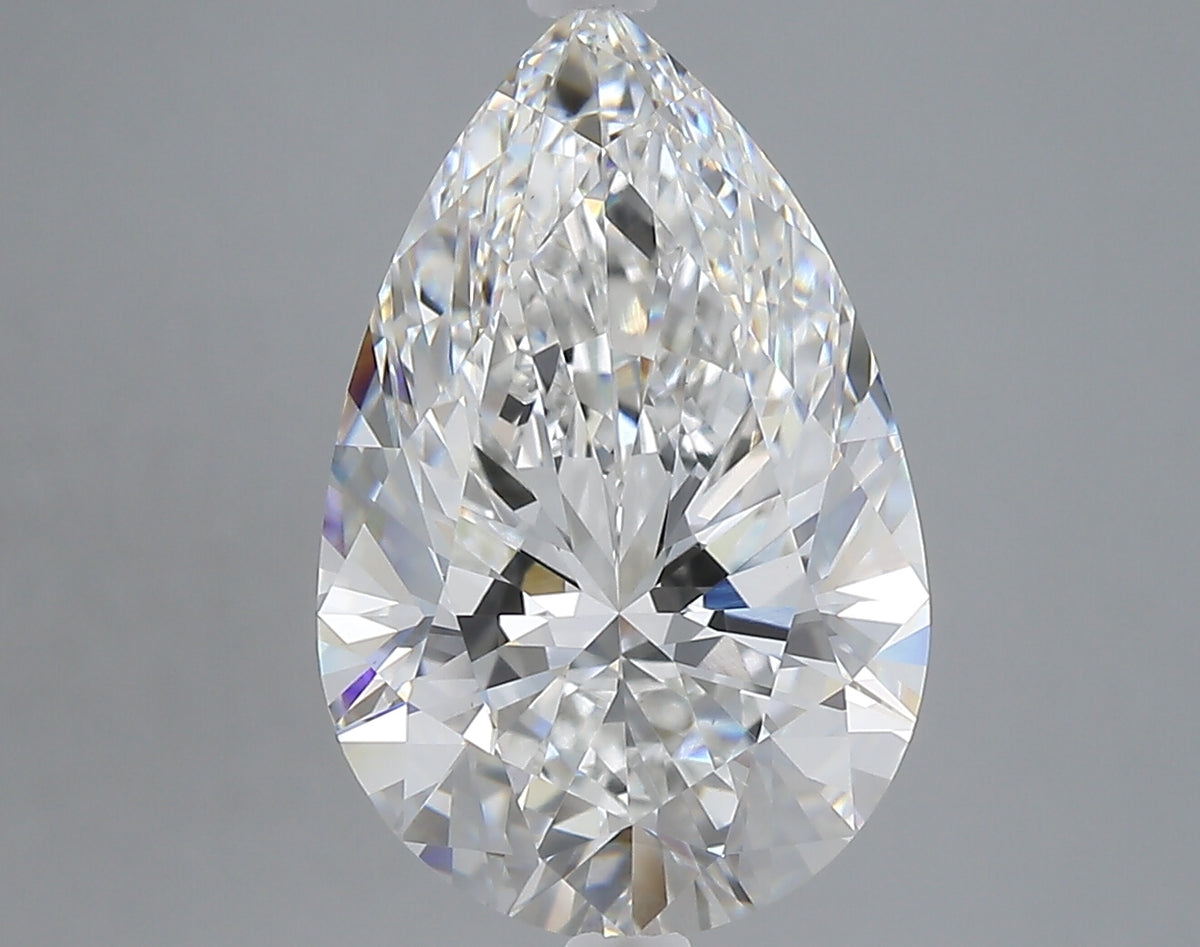 5.43 carat pear lab grown diamond E color VS1 clarity