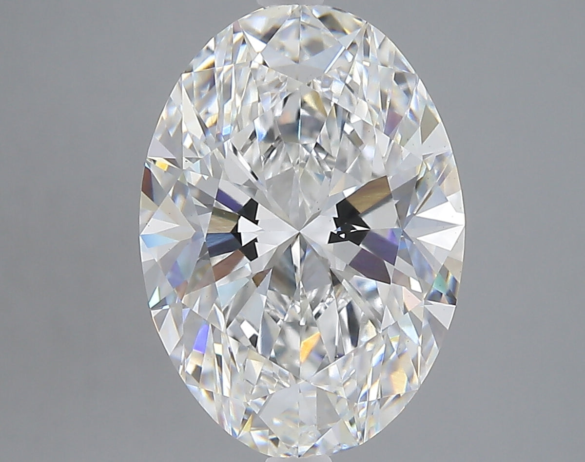 5.09 carat oval lab grown diamond E color VS1 clarity