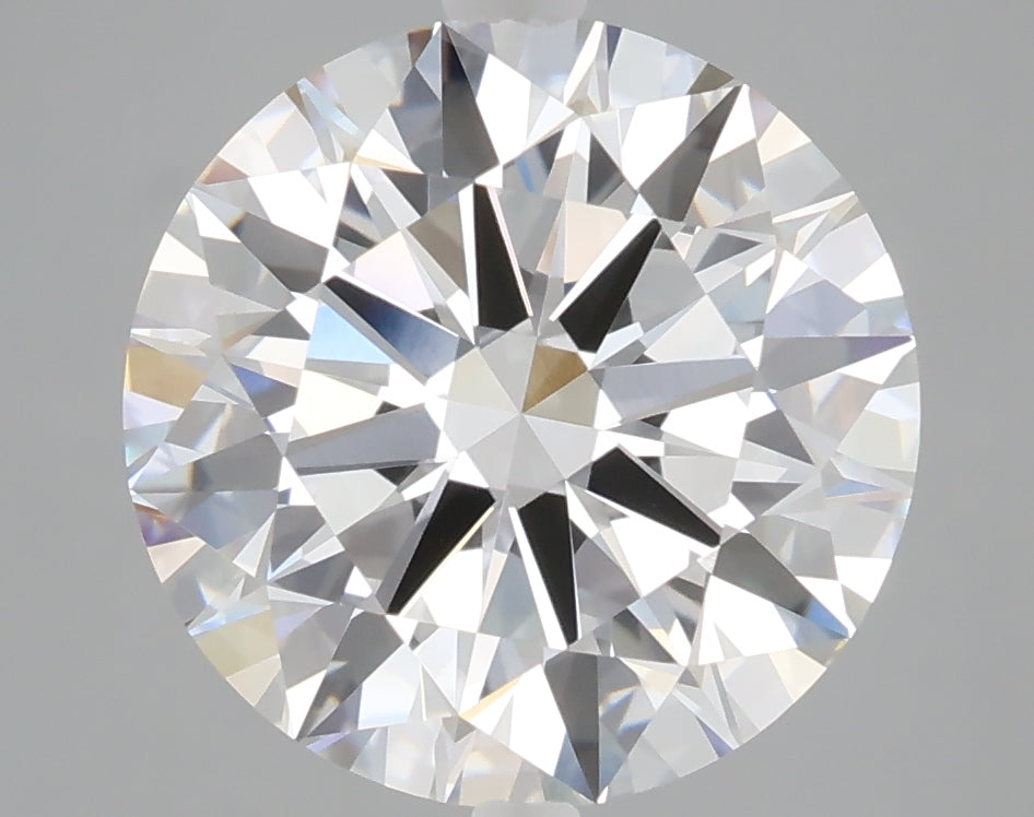 5.02 carat round lab grown diamond E color VVS2 clarity