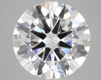 6.58 carat round lab grown diamond F color VVS2 clarity