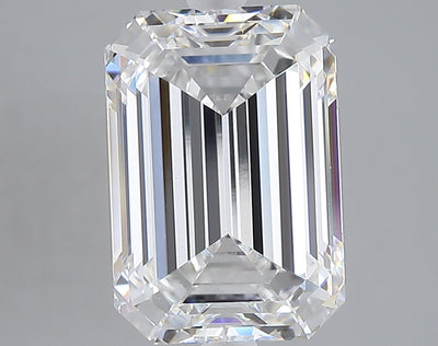 5.05 carat emerald lab grown diamond E color VVS2 clarity
