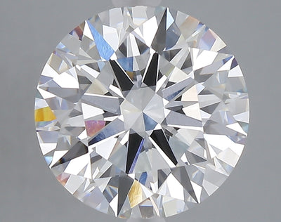 5.02 carat round lab grown diamond E color VVS2 clarity