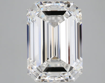 6.03 carat emerald lab grown diamond E color VS1 clarity