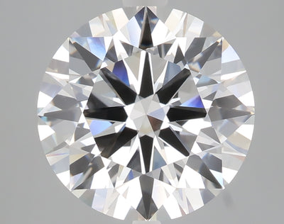 5.02 carat round lab grown diamond F color VVS2 clarity