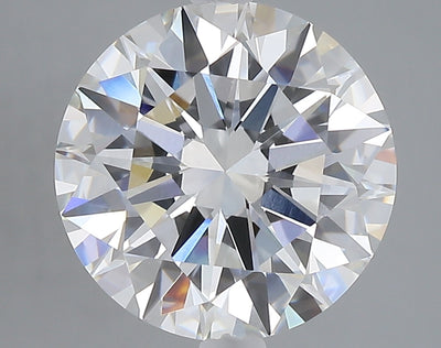 5.01 carat round lab grown diamond F color VVS2 clarity