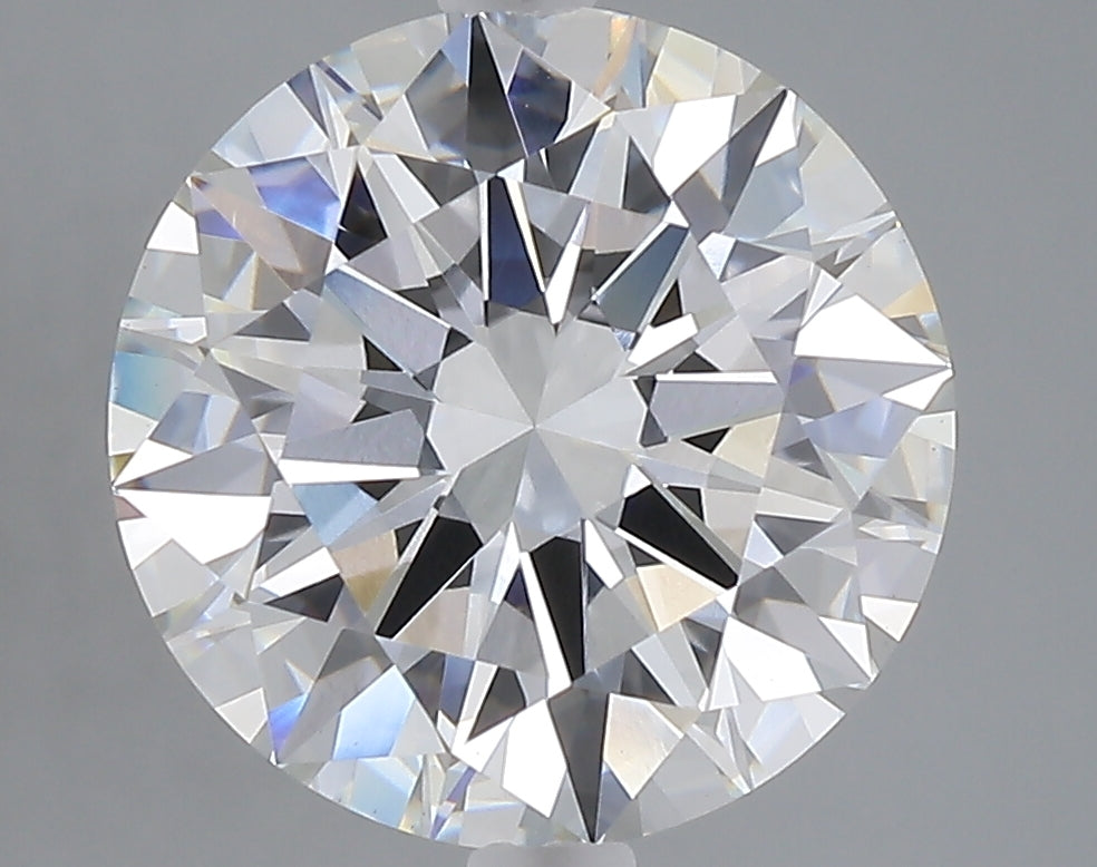 5.00 carat round lab grown diamond F color VVS2 clarity