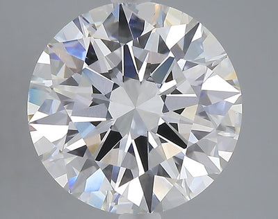 5.00 carat round lab grown diamond F color VVS2 clarity