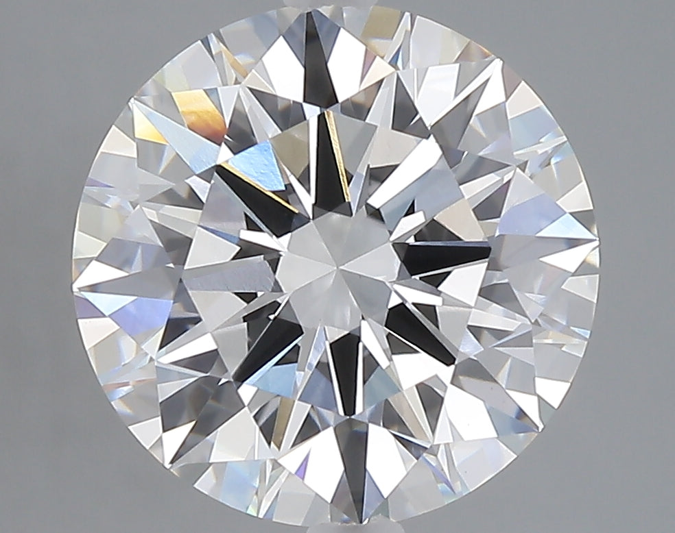 5.08 carat round lab grown diamond F color VVS2 clarity