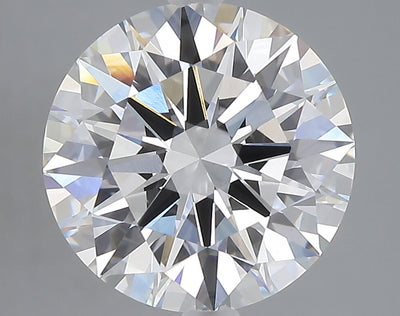 5.08 carat round lab grown diamond F color VVS2 clarity