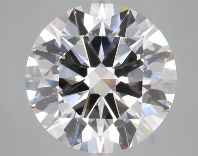 6.86 carat round lab grown diamond F color VVS2 clarity