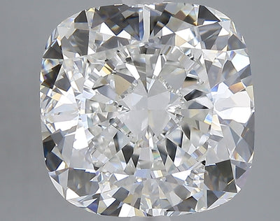 7.02 carat cushion lab grown diamond F color VVS2 clarity