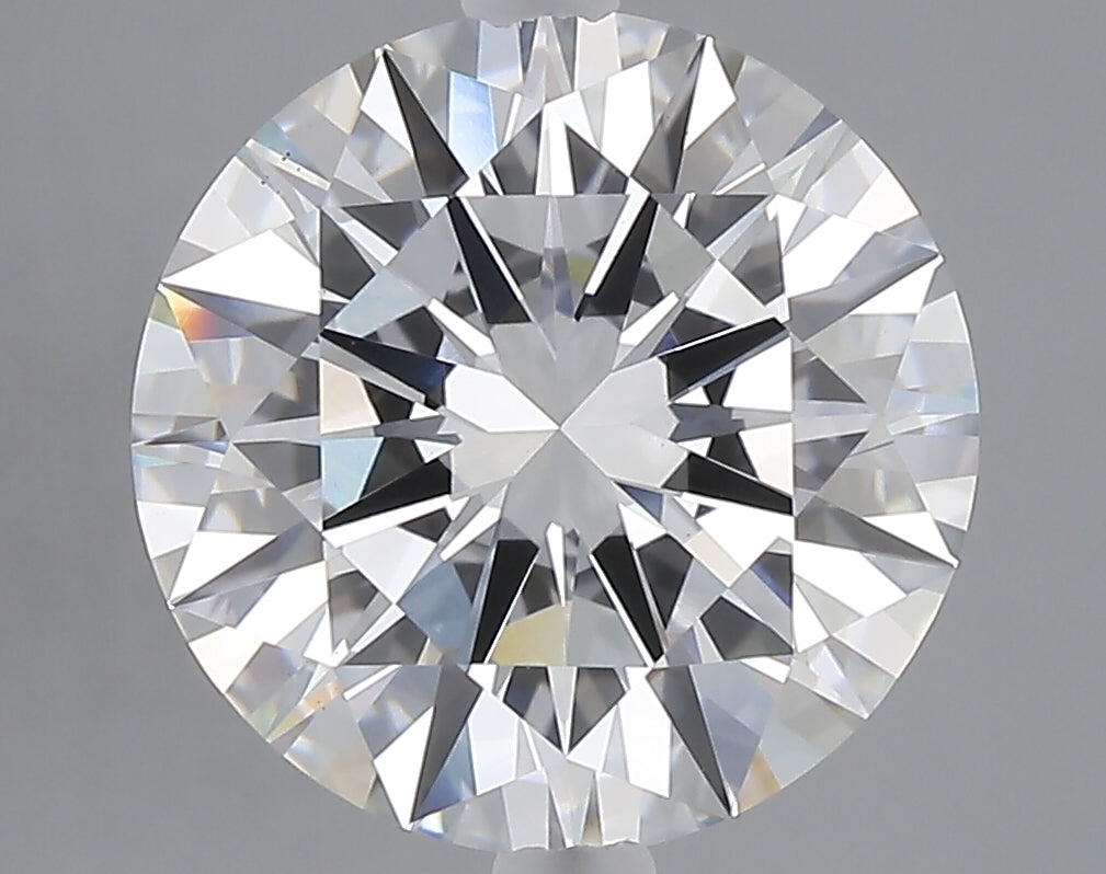 5.03 carat round lab grown diamond E color VS1 clarity