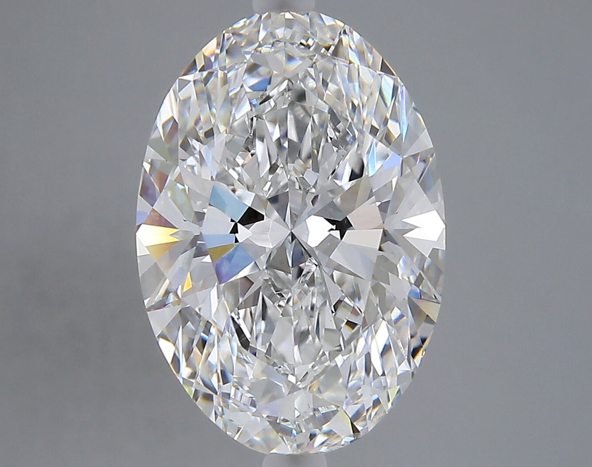 6.07 carat oval lab grown diamond E color VVS2 clarity