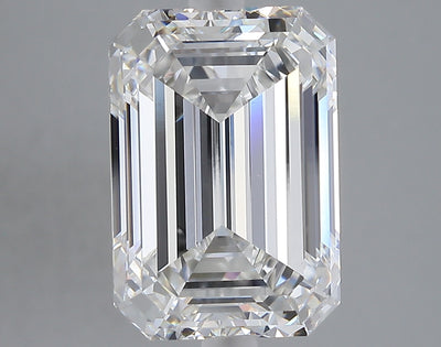 6.30 carat emerald lab grown diamond F color VVS2 clarity
