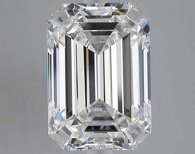 6.06 carat emerald lab grown diamond F color VVS2 clarity
