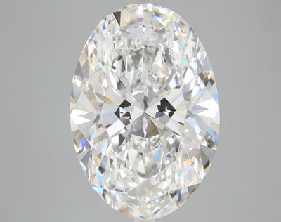 6.06 carat oval lab grown diamond F color VVS2 clarity