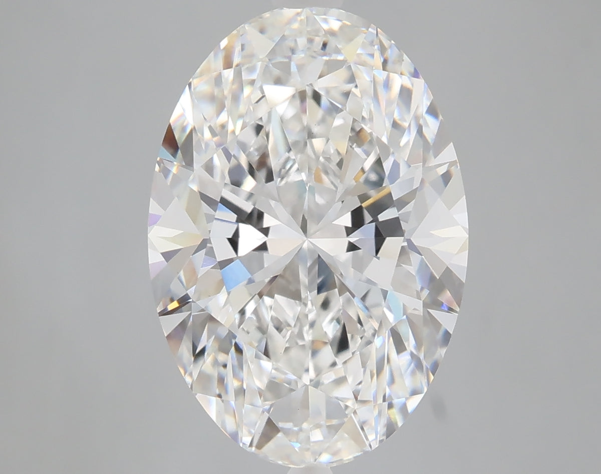 6.06 carat oval lab grown diamond E color VVS2 clarity