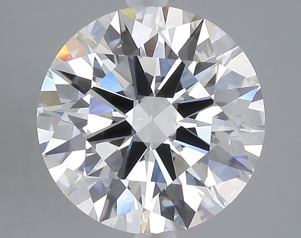 5.05 carat round lab grown diamond F color VVS2 clarity