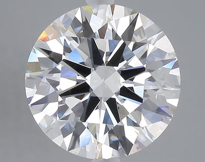 5.05 carat round lab grown diamond F color VVS2 clarity