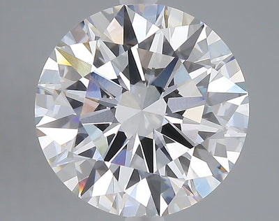 5.10 carat round lab grown diamond E color VVS2 clarity
