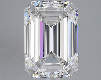 6.06 carat emerald lab grown diamond E color VS2 clarity