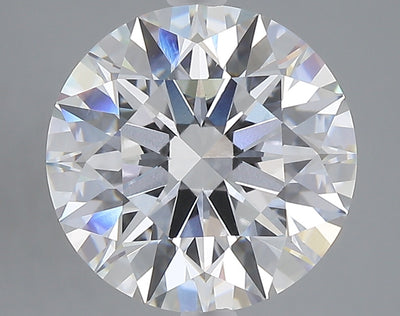 5.04 carat round lab grown diamond E color VVS2 clarity