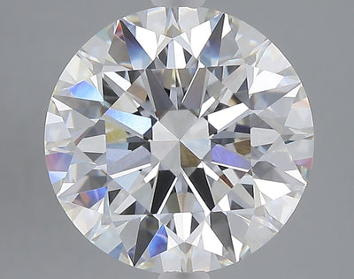 5.09 carat round lab grown diamond F color VVS2 clarity