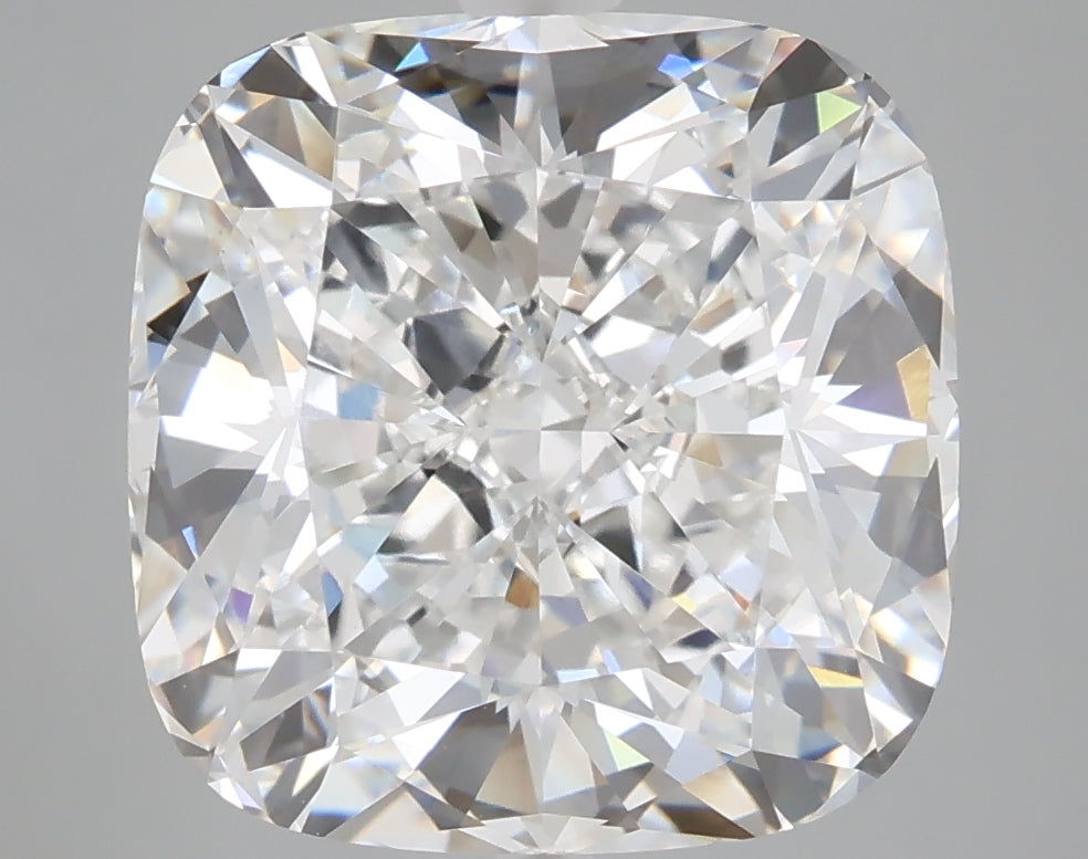 8.04 carat cushion lab grown diamond E color VVS2 clarity