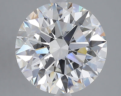 5.08 carat round lab grown diamond F color VVS2 clarity