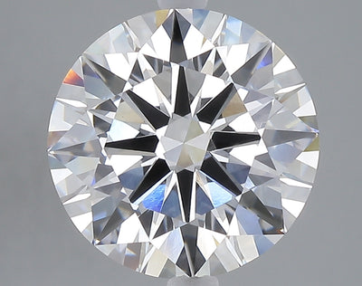 5.03 carat round lab grown diamond E color VVS2 clarity