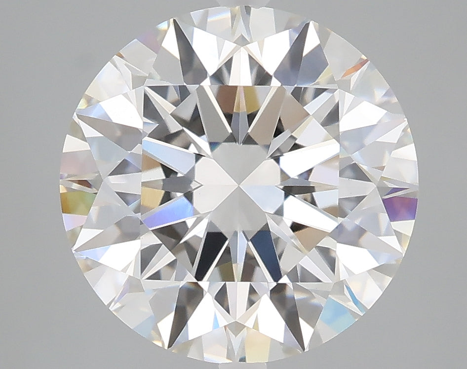 5.05 carat round lab grown diamond F color VVS2 clarity