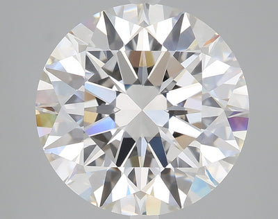 5.05 carat round lab grown diamond F color VVS2 clarity