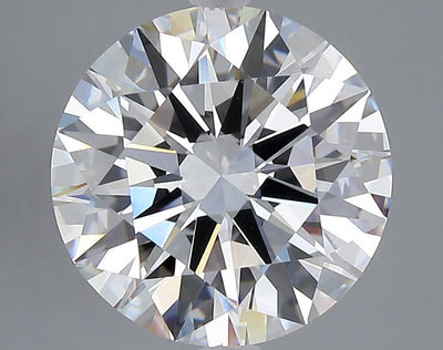 5.06 carat round lab grown diamond F color VVS2 clarity