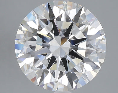 5.05 carat round lab grown diamond E color VVS2 clarity