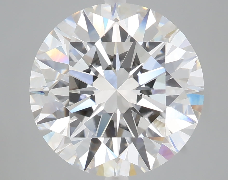 5.04 carat round lab grown diamond F color VVS2 clarity
