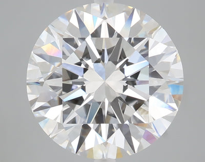 5.04 carat round lab grown diamond F color VVS2 clarity