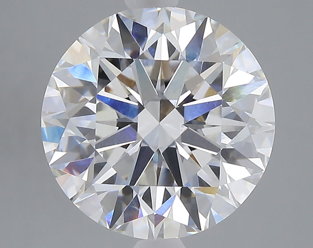 5.02 carat round lab grown diamond F color VVS2 clarity