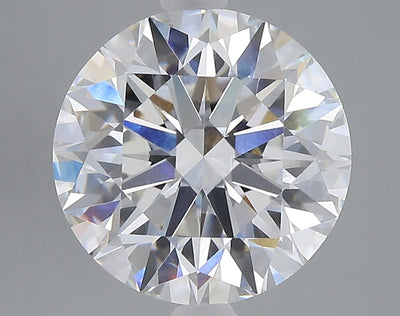 5.02 carat round lab grown diamond F color VVS2 clarity