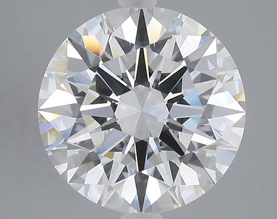 5.10 carat round lab grown diamond F color VVS2 clarity